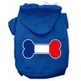 thumbnail image 1 of Sérigraphie Drapeau France en Forme d'Os Hoodies Bleu Taille XXXL (20), 1 of 1