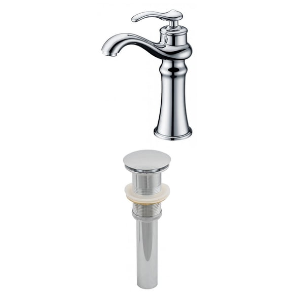 American Imaginations 2.5-in. W Bathroom Faucet Set Chrome AI-2002