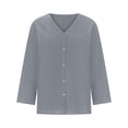 thumbnail image 4 of Women's Casual Cotton and Linen Cardigan with Three-Quarter Sleeves, Solid Color Multi-Color Lightweight Open Front Sweater, Perfect for Spring and Summer, Versatile Women’s Top, 4 of 6