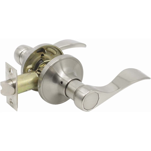 Levier de Serrure de Porte de Passage pour Corridor et Garde-Robe, Serrures Intérieures Sans Clé en Nickel Satiné