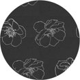 thumbnail image 1 of Ahgly Company Machine Washable Indoor Round Transitional Midnight Gray Area Rugs, 7' Round, 1 of 7