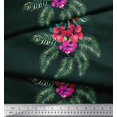 thumbnail image 2 of Soimoi Poly Georgette Fabric Floral & Leaves Tropical Print Sewing Fabric Yard 42 Inch Wide, 2 of 2