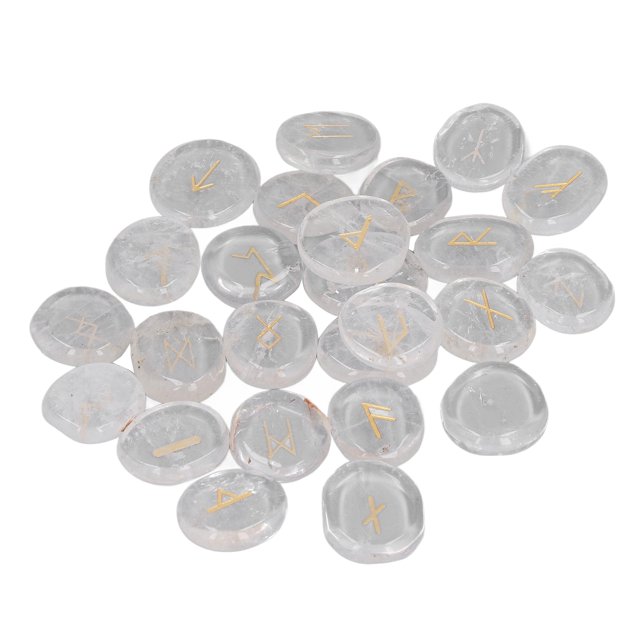 Rune Stones, White Crystal Runes Stylish Appearance Small Volume for Household for Witch Decoration for Divination