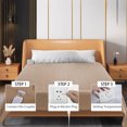 thumbnail image 4 of Khaki Electric Heated Blanket, Double Control Warming Mattress Pad With Zoning Temperature, Auto Shutoff And Polyester Material For Bed, Sofa, Winter Use 61.81X83.86X9.84In 4.92Lb, 4 of 8
