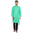 thumbnail image 1 of Atasi Indian Designer Kurta For Mens Party Wear Solid Color Ethnic Long Shirt, 1 of 7