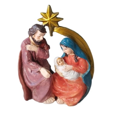 GROWTH TANK Christ Nativity Statues Scene Set Baby Jesus Figurine Sculpture Religious Figure D