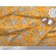 thumbnail image 3 of Soimoi Georgette Viscose Fabric Leaves & Floral Block Decor Fabric Printed Yard 42 Inch Wide, 3 of 3