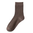 thumbnail image 2 of Solid Color Vertical Strip Socks Mid Tube Socks Classic Casual Comfort Cotton Socks, 2 of 4