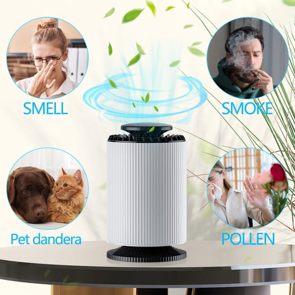 SDNall AirPurifiers For Bedroom Filter With Sleep Model 24db Filtration System Intake For Pet Dander Allergie White
