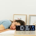 thumbnail image 2 of Alarm Clock for Bedroom Digital Clock,Large LED Display with Date Temperature,Rechargeable Snooze Alarm Clock,Black White Wall Clock for Living Room Office Kitchen, 2 of 9