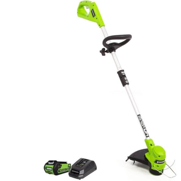 Greenworks 40V Taille-Bordures et Taille-Bordures Sans Fil de 12 Pouces, Batterie 2,0 Ah et Chargeur Inclus [75+ Outils Compatibles]