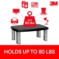 thumbnail image 2 of 3M™ Adjustable Monitor Stand, MS80, black and silver, 2 of 6