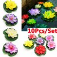 thumbnail image 1 of 10X Artificial Eva Fake Lotus-Leaf Flowers Water Lily Floating Pool Plants Decor, 1 of 9