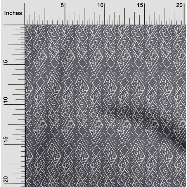 oneOone Polyester Lycra Fabric Swirl & Geometric Block Print Sewing Fabric BTY 56 Inch Wide