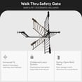 thumbnail image 3 of BalanceFrom Easy Walk-Thru Baby Safety Gate for 29.1”-43.3” Opening, 30” Tall, Graphite, 3 of 10