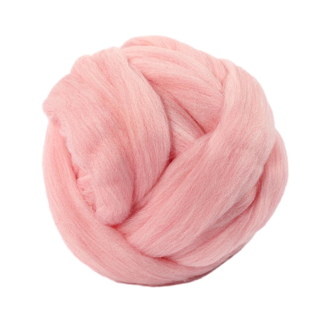 Chunky Wool Yarn Weight Yarn DIY Crochet Cloth Washable Crocheting Jumbo Tubular pink