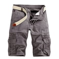 thumbnail image 1 of DPTALR Men's Casual Pure Color Outdoors Pocket Beach Work Trouser Cargo Shorts Pant, 1 of 3