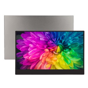 4K Moniteur portable, 15.6 1 cm 3840x2160 UHD écran tactile double USB C Moniteur de jeux 600cd/㎡ HDR FreeSync Appui 4096 Niveaux de pression et projection d'écran Ordinateur portable