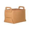 thumbnail image 2 of Collapsible Storage Bin Organizer Nursery Magazines Toys Storage Brown 18x13x11cm, 2 of 8