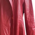 thumbnail image 4 of KIHOUT Spring Winter Warm Coat Lapel Solid Color Slim Leather Long Leather Jacket Men's Windbreaker Jacket,Size S-5XL, 4 of 5