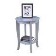thumbnail image 3 of Convenience Concepts American Heritage Round End Table in Gray Wood Finish, 3 of 4