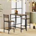 thumbnail image 4 of Costway Ensemble de 3 Pcs Table de Bar et Chaises Table de Cuisine avec 2 Tabourets de Bar pour Petit Espace, 4 of 9