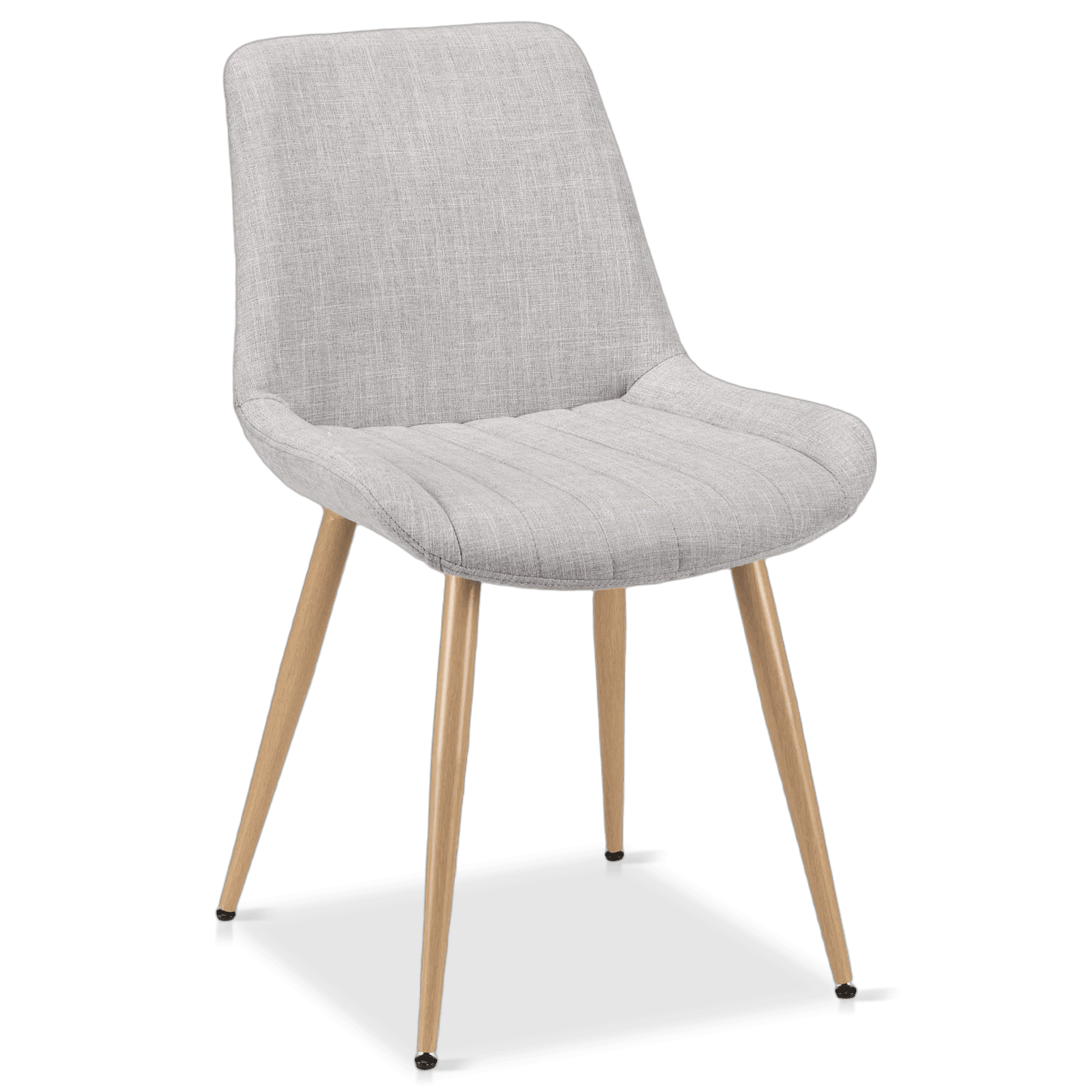 Bouclair Light Grey Chita Fabric and Metal Dining Chair