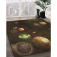 thumbnail image 3 of Ahgly Company Tapis d'Aire Rectangulaire Transitionnel Rouge Brun pour Intérieur, Lavable à la Machine, 7 Pieds x 9 Pieds, 3 of 7