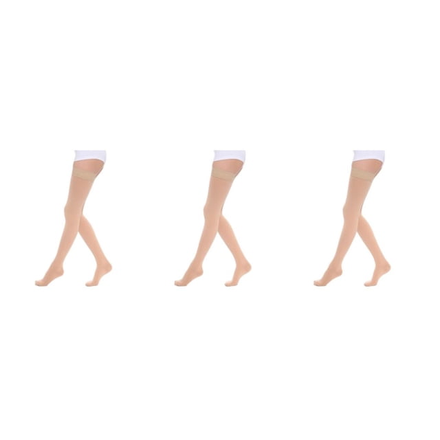 Baohd Soft And Stretchy Compression Stockings Fashionable And Comfortable Toe wrapping - skin XXL 3Set