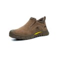 thumbnail image 1 of Bellella Mens Safety Shoes Steel Toe Work Boots Slip Resistant Protection Boot Comfort Chelsea Booties Construction Brown 2# 8.5, 1 of 2