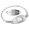 thumbnail image 1 of MedicEngraved Stainless Steel Custom Medical Alert Bracelet - 4mm Paperclip Link, 1 of 8