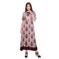 thumbnail image 4 of Moomaya Kurti Longue Imprimée Tenue d'Été Tunique Ligne A pour Femmes, 4 of 5