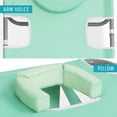 thumbnail image 4 of Ostrich The Heavy-Duty Backpacker Portable Reclining Beach Chair with Face Hole, Teal, 4 of 12