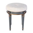 thumbnail image 3 of Butler Specialty Company Bernadette Tabouret de Coiffeuse Rond Rembourré de 18 Po L - Bleu, 3 of 7