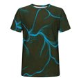 thumbnail image 5 of Qertyioot Hommes Imprimer Manches Courtes Col Rond T-shirt Mode Décontracté Manches Courtes Dégagement, 5 of 5