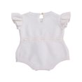 thumbnail image 4 of Newborn Infant Baby Girls Knit Ruffle Sleeveless Drawstring Romper Sweater Suit Purple 18-24 Months, 4 of 7