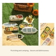 thumbnail image 2 of Maoww Convenient Stainless Steel Snack Containers For Kids Yogurt And Salad Dressings. Snack Box Container Off-whites Two grids, 2 of 6