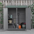 thumbnail image 2 of Outsunny Remise de Jardin avec Tablette et Accessoires Fixes, Vert et Gris, 2 of 10