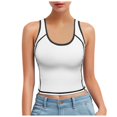thumbnail image 1 of Débardeur Court Sans Manches à Col Montant pour Femme, Ajusté, Style Sport, Cloud Pro, Bonnets Fixes, Col Rond, Effet Éclat, Non pour la Course, 1 of 6