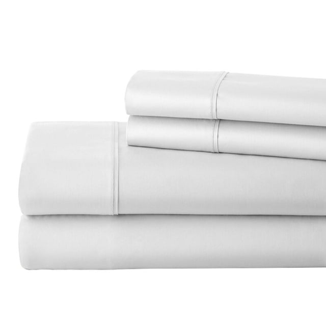 Real 1000 Thread Count RV Short King Size Sheets 100% Egyptian Cotton 4 PC Sheet Set, Luxurious Bedsheet Sets Soft Silky Sateen Weave, Breathable, Fits Upto 28 Inch EXTRA DEEP POCKET - White