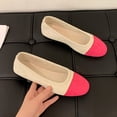 thumbnail image 5 of Casual Shoes For Women, Color-Block Canvas Slip-On Flats with Round Toe and Soft Sole for Spring and Summer, Large Sizes Available, 5 of 5