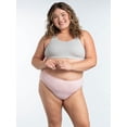 thumbnail image 2 of Fruit Of The Loom Womens Plus Fit for Me Breathable Micro-Mesh Hi-Cut Panty Asso, 2 of 5