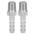 thumbnail image 3 of Articulation à Barbotine, Raccord de Tuyau à Filetage Femelle Stable, Acier Inoxydable 2 Pcs pour Connexion Rapide Équipement Pneumatique BSPT1/4-6mm, 3 of 8