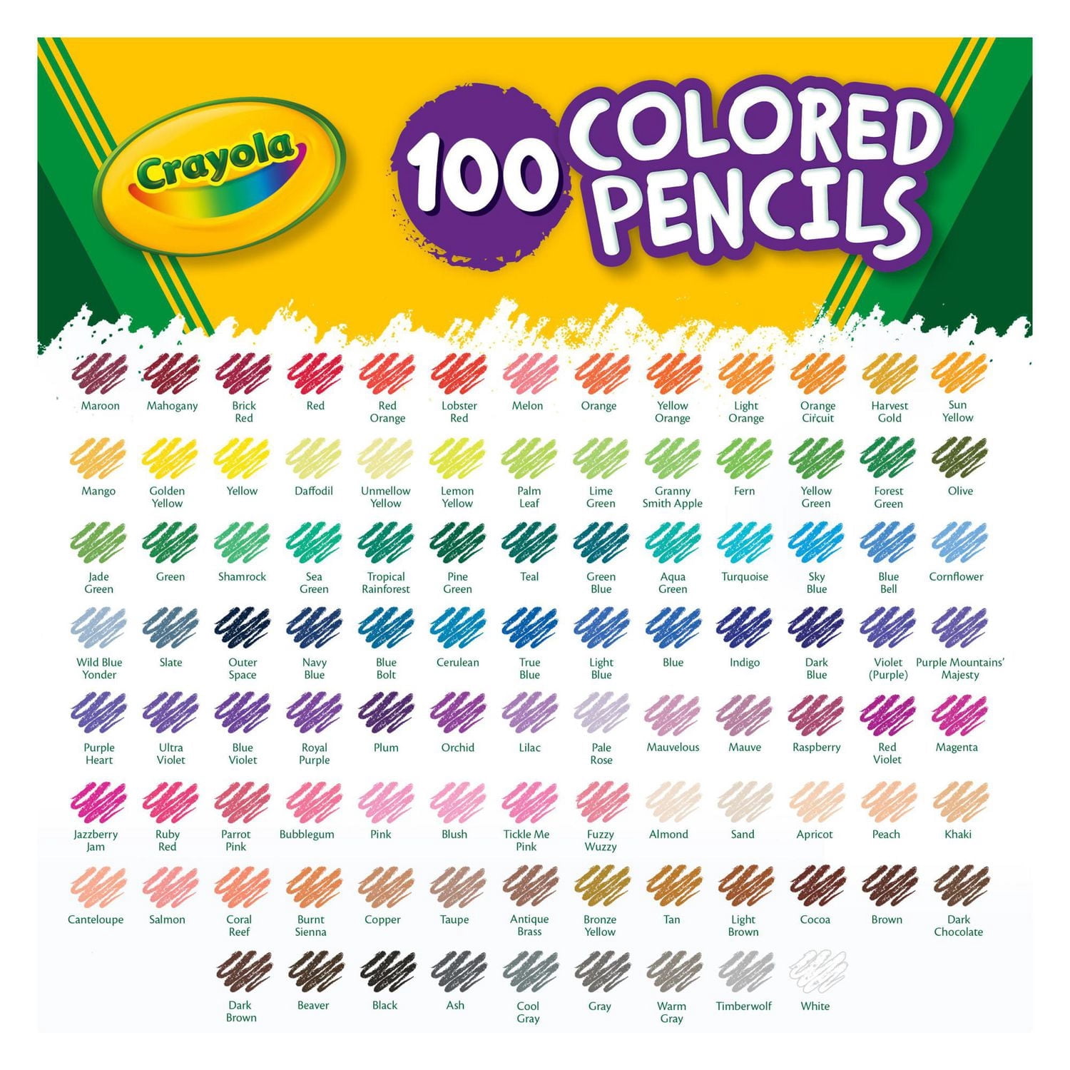 Crayons de couleur de Crayola 100