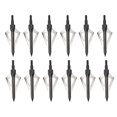 thumbnail image 2 of 12pcs 3 Blades Hunting Archery Broadheads 100 Grain Heads Tips, 2 of 5