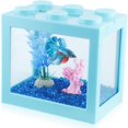 thumbnail image 2 of SUTENGDA Betta Fish Tanks  Aquarium Tanks  Stackable Mini Fish Tank Aquarium Tank Kit  3/5 Gallon Rectangular Fish Bowl with Aquarium Gravel Decoration  Cube Tank for Seaweed Balls Sea Mo, 2 of 5
