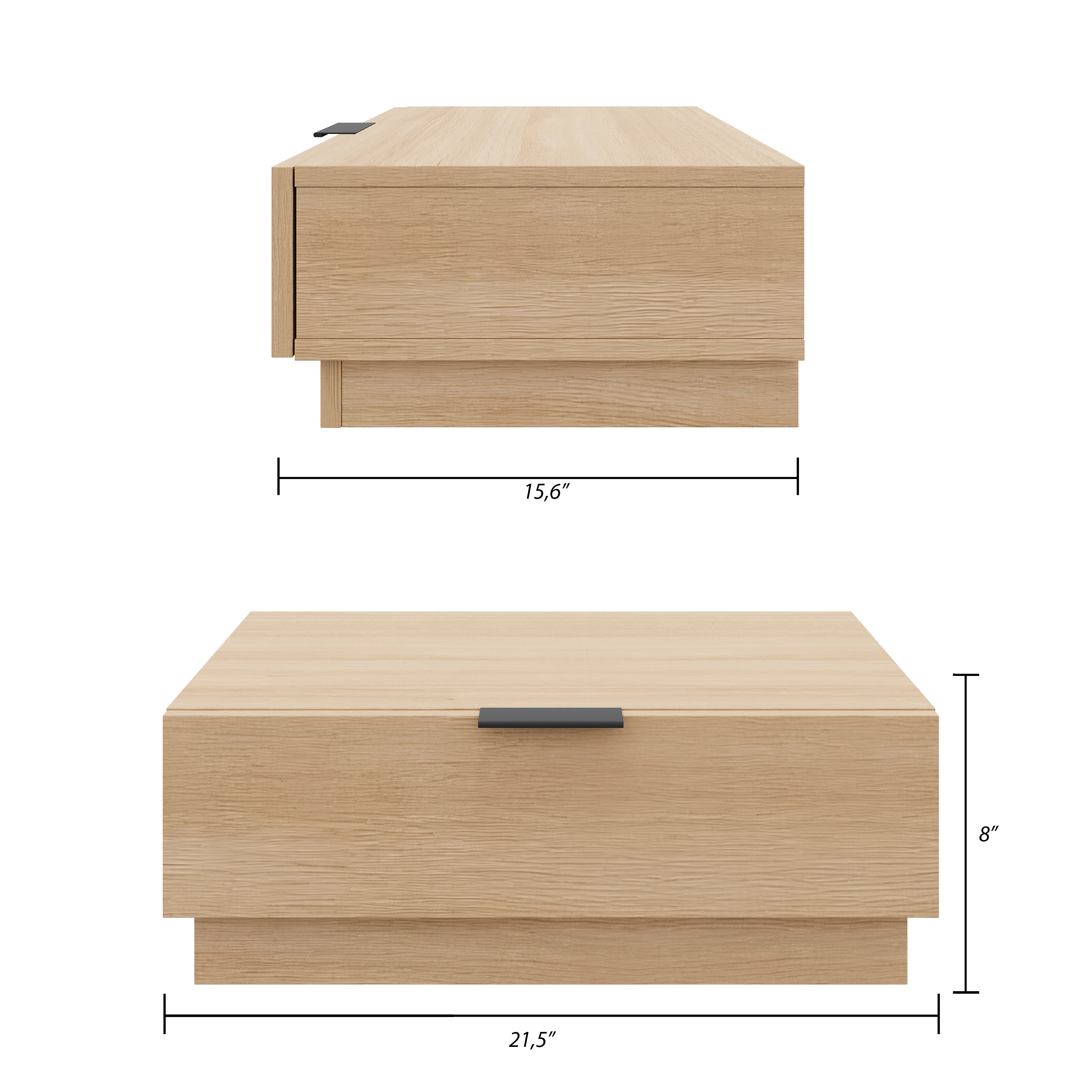 Table de Nuit (Lot de 2) Nexera Satori, chêne blond naturel