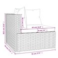 thumbnail image 4 of vidaXL 6 Piece Garden Lounge Set with Cushions Poly Rattan Grey, 4 of 4