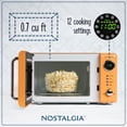 thumbnail image 2 of Nostalgia Retro Compact Countertop Microwave Oven - 0.7 Cu. Ft. - 700-Watts With Led Digital Display - Child Lock - Easy Clean Interior - Orange, 2 of 6