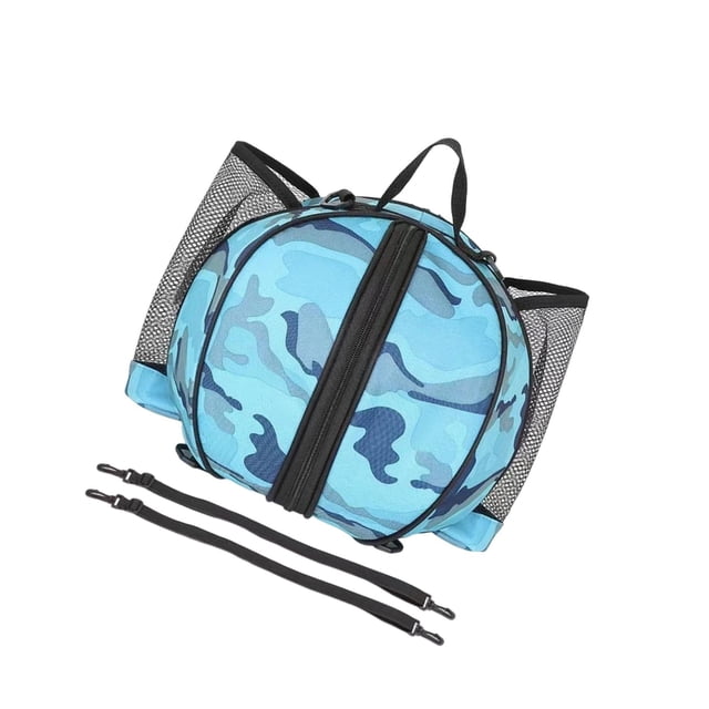 maytalsory Basketball Bag Backpack Waterproof Mesh Pockets for Football Volleyball gray blue